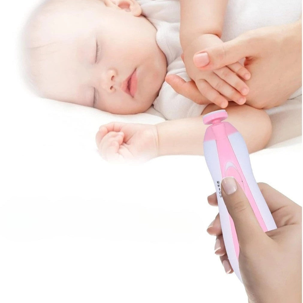 Lixa Elétrica para Unha de Bebê com LED e Estojo