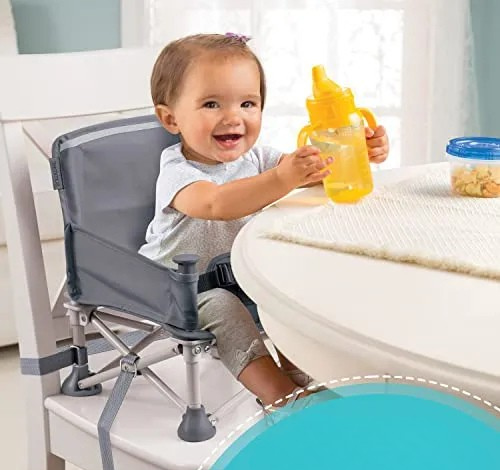 Cadeira Portátil Dobrável para Bebê com Cinto de Segurança