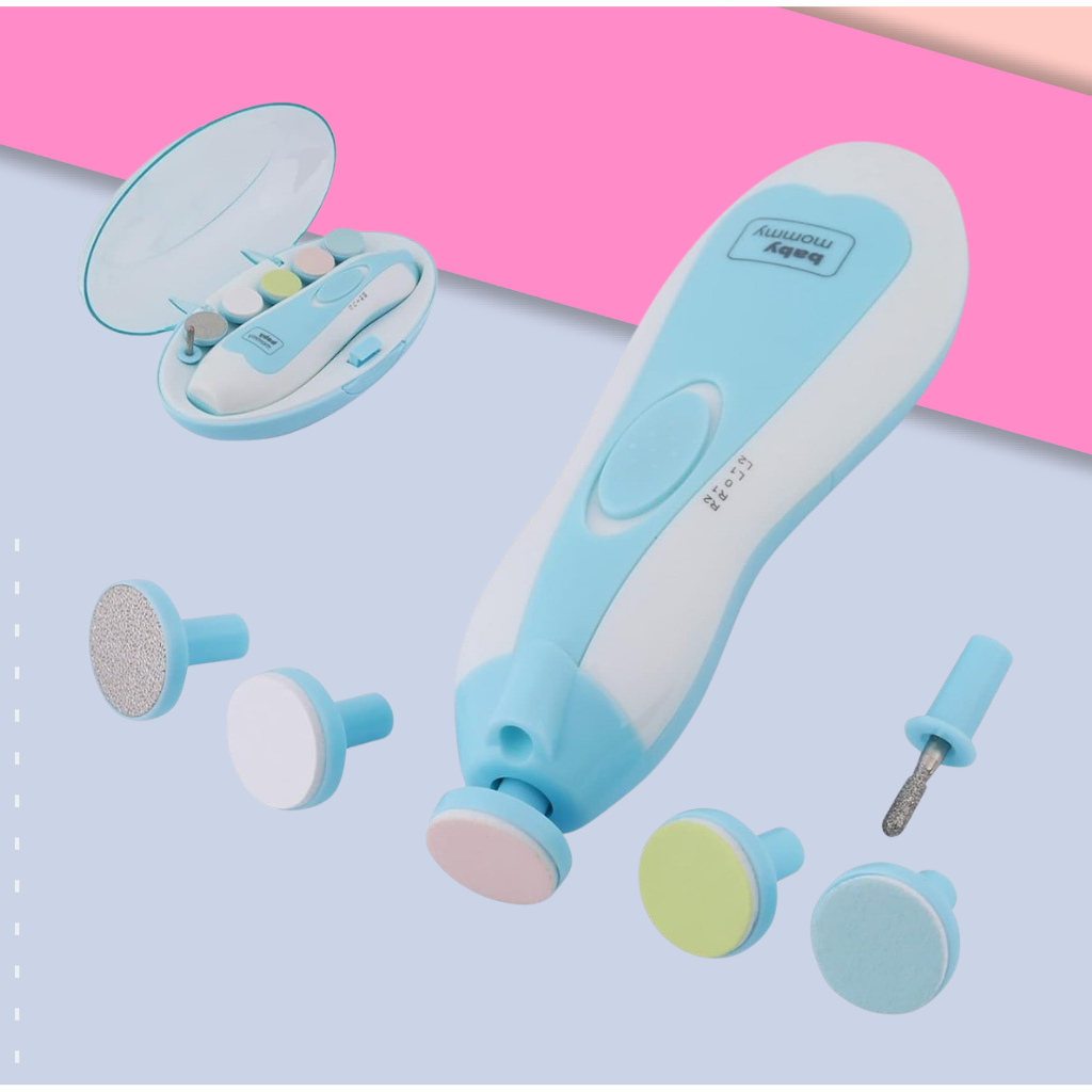 Lixa Elétrica para Unha de Bebê com LED e Estojo