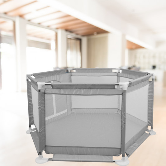 Cercadinho Para Bebê Portátil com Tela de Segurança – Montagem Fácil