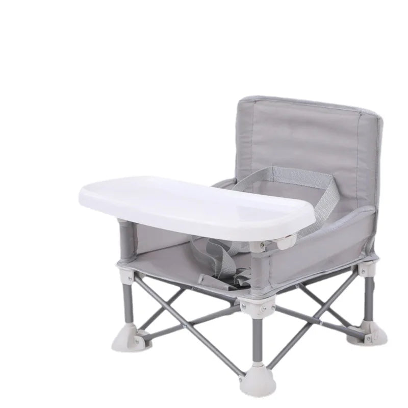 Cadeira de bebê compacta portátil dobrável com cinto seguro boa cadeira de liga de alumínio para viagens acampamento piqueniques para ambientes internos e externos
