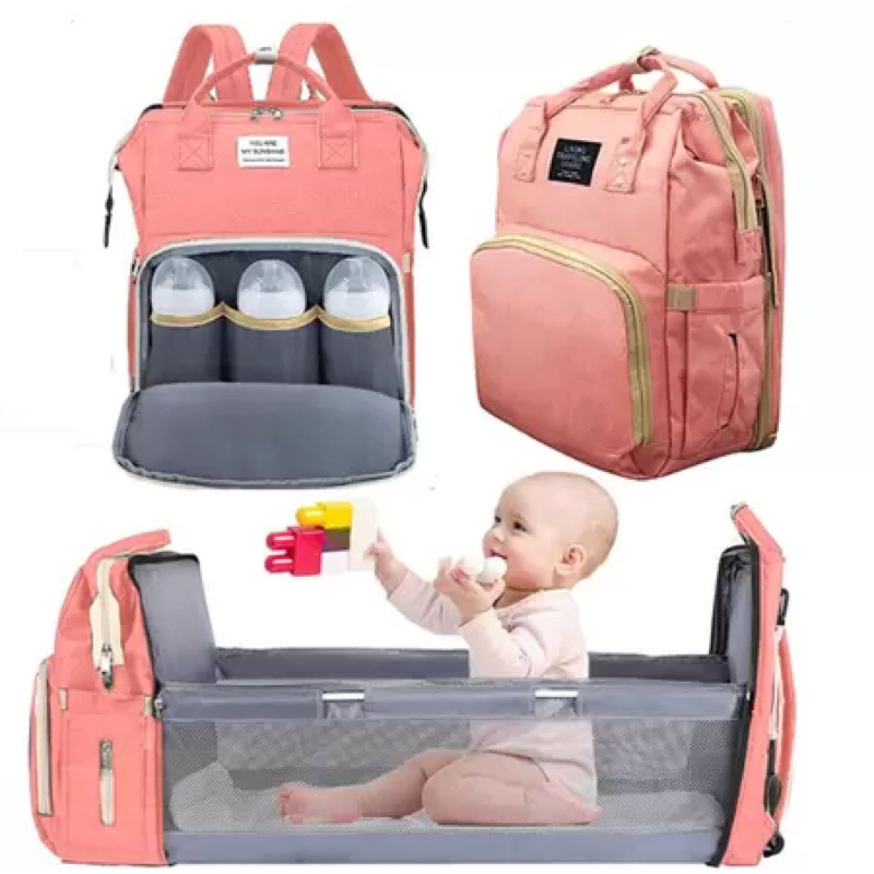Mochila Maternidade Térmica com Berço Dobrável 55L