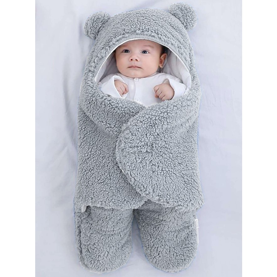 Saco de Dormir para Bebê com Sherpa - Charutinho Aconchegante