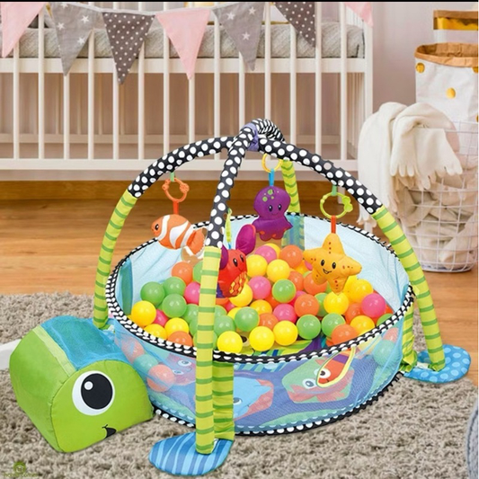 Tapete de Atividades Infantil Ginásio com Bolinhas Tartaruga .
