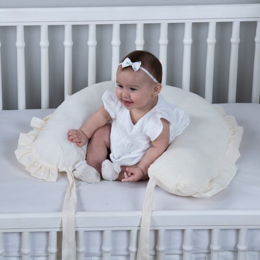 Almofada de Amamentação Babado Extra Grande Algodão