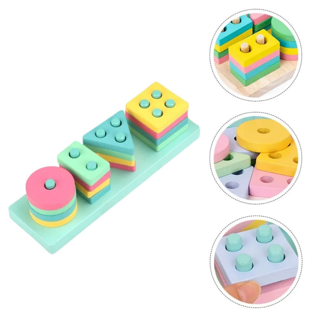 Brinquedo Educativo Encaixe Divertido 17 Peças MDF Infantil Terapêutico