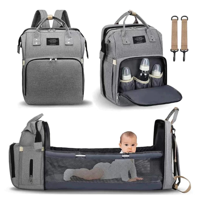 Mochila Maternidade Térmica com Berço Dobrável 55L