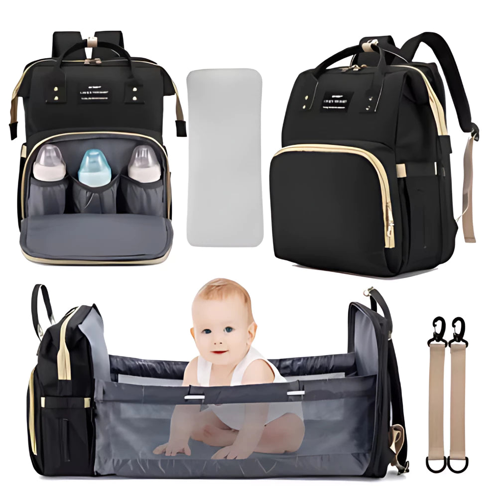 Mochila Maternidade Térmica com Berço Dobrável 55L