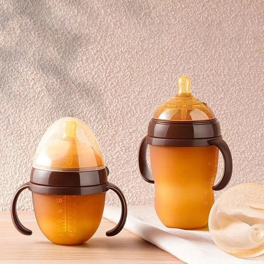 Mamadeira de Silicone que Imita o Seio Materno – 150ml e 240ml para Bebês de 0 a 36 Meses