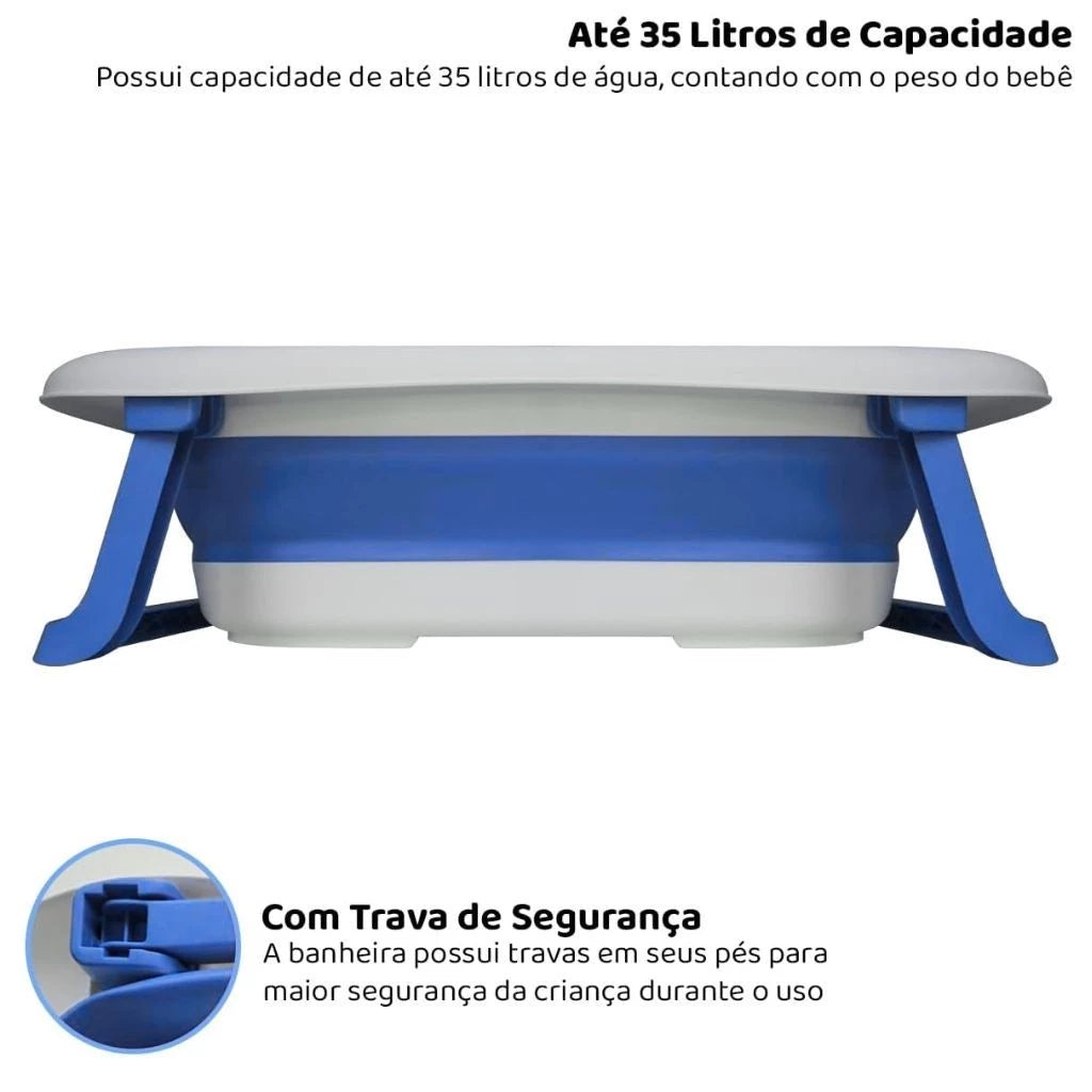 Banheira Dobrável Antiderrapante — Mais Segurança e Conforto no Banho do Seu Bebê