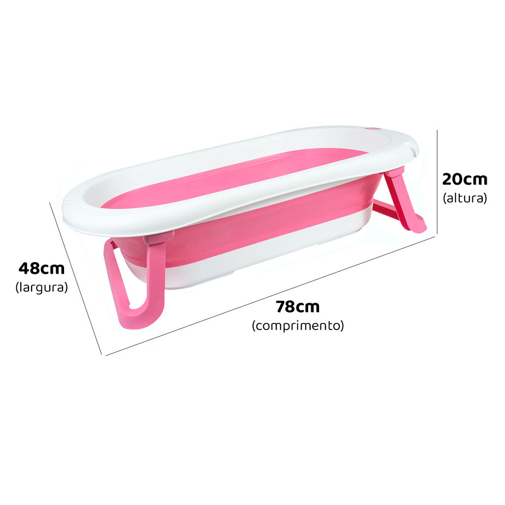 Super Banheira Infantil Antiderrapante KaBaby Rosa