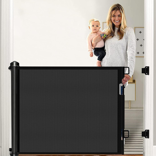 Portão Tela Segurança Bebês Pets Cercadinho Grade Retrátil
