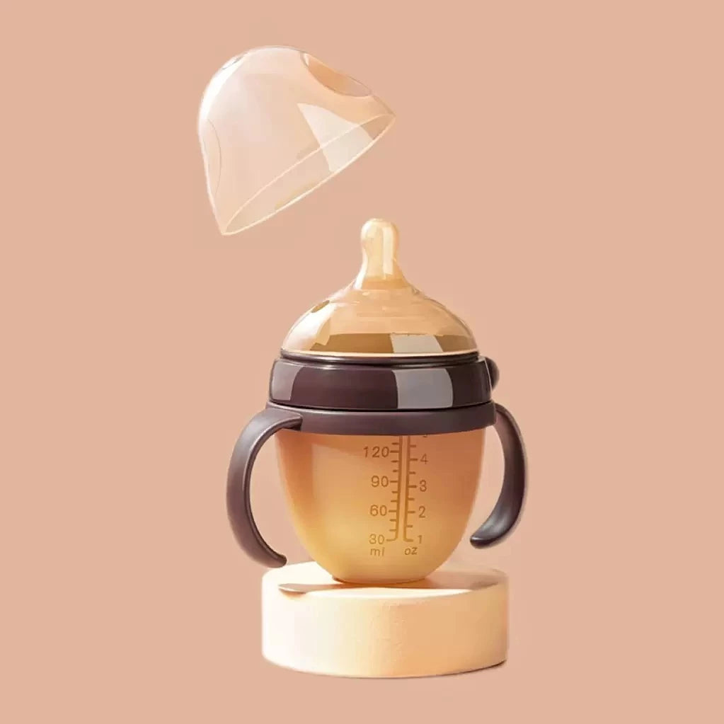Mamadeira de Silicone que Imita o Seio Materno – 150ml e 240ml para Bebês de 0 a 36 Meses