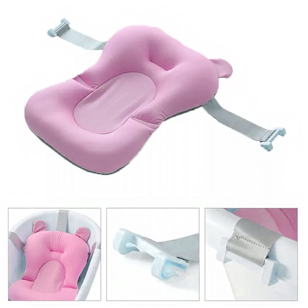 Almofada De Banho Infantil Antiderrapante Banheira Bebê Regulável Trava Secagem Flutuante Flexível ref: 8620