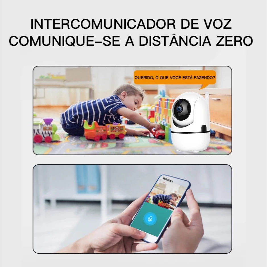 Babá Eletrônica Wi-Fi com Visão Noturna e Áudio HD - Sono Tranquilo em Qualquer Hora