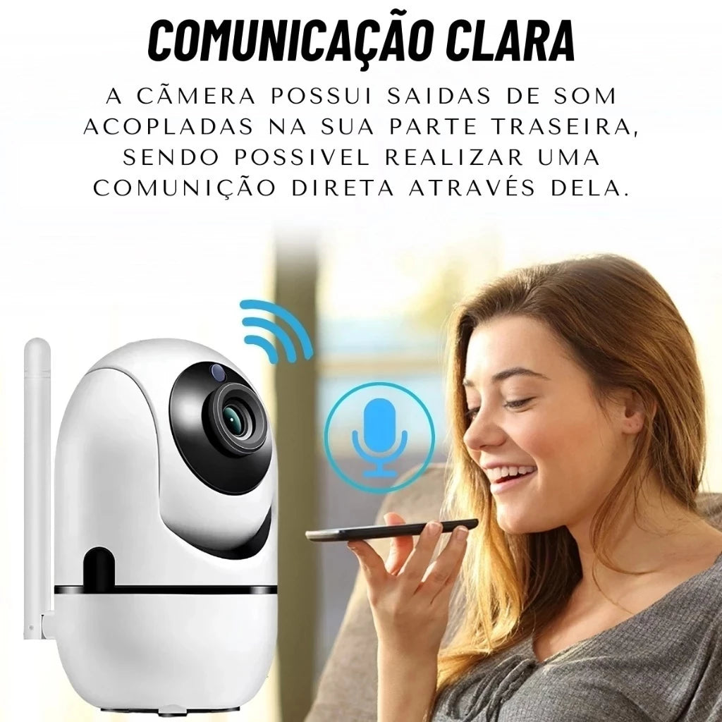 Babá Eletrônica Wi-Fi com Visão Noturna e Áudio HD - Sono Tranquilo em Qualquer Hora