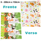 Tapete de Atividades Infantil Térmico Dobrável 200x150cm – Impermeável, Dupla Face e Antialérgico
