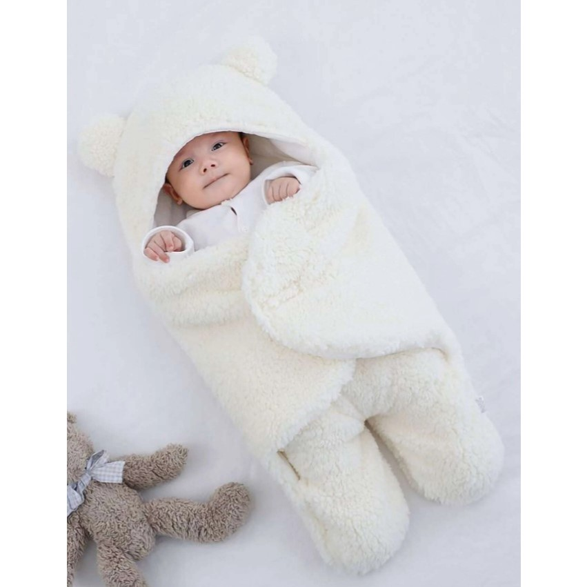 Saco de Dormir para Bebê com Sherpa - Charutinho Aconchegante