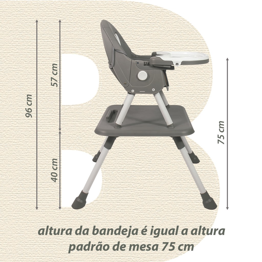 Cadeira De Alimentação Portátil Bebê Multifuncional Com Mesa